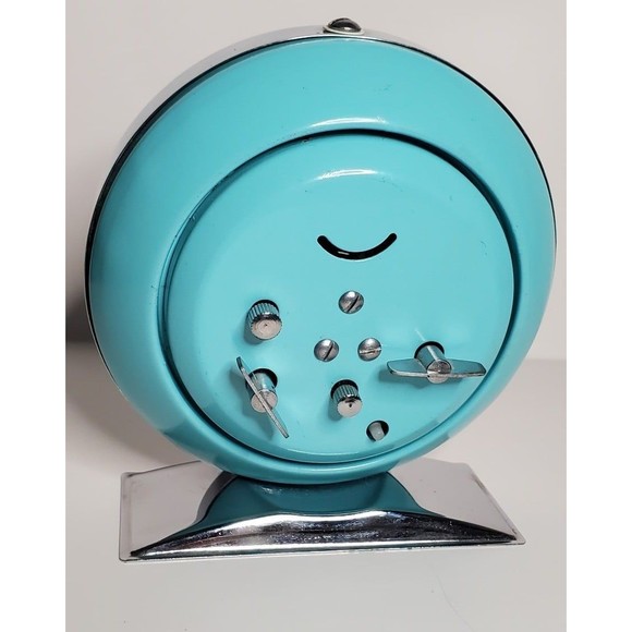 Diamond Owl Animated Wind-Up Alarm Clock Vintage UV Reactive - Picture 3 of 12